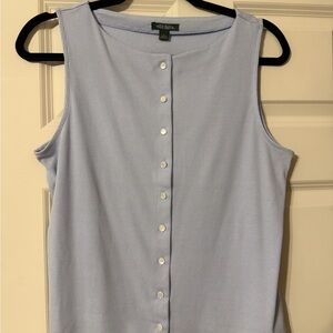 Wild Fable Light Blue Button Down Sleeveless Top